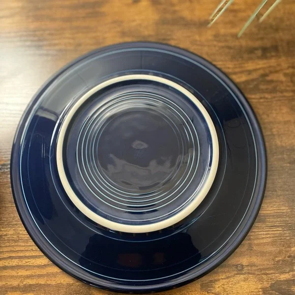 Fiesta Blue Ceramic Dinner Plates - Picture 2 of 3